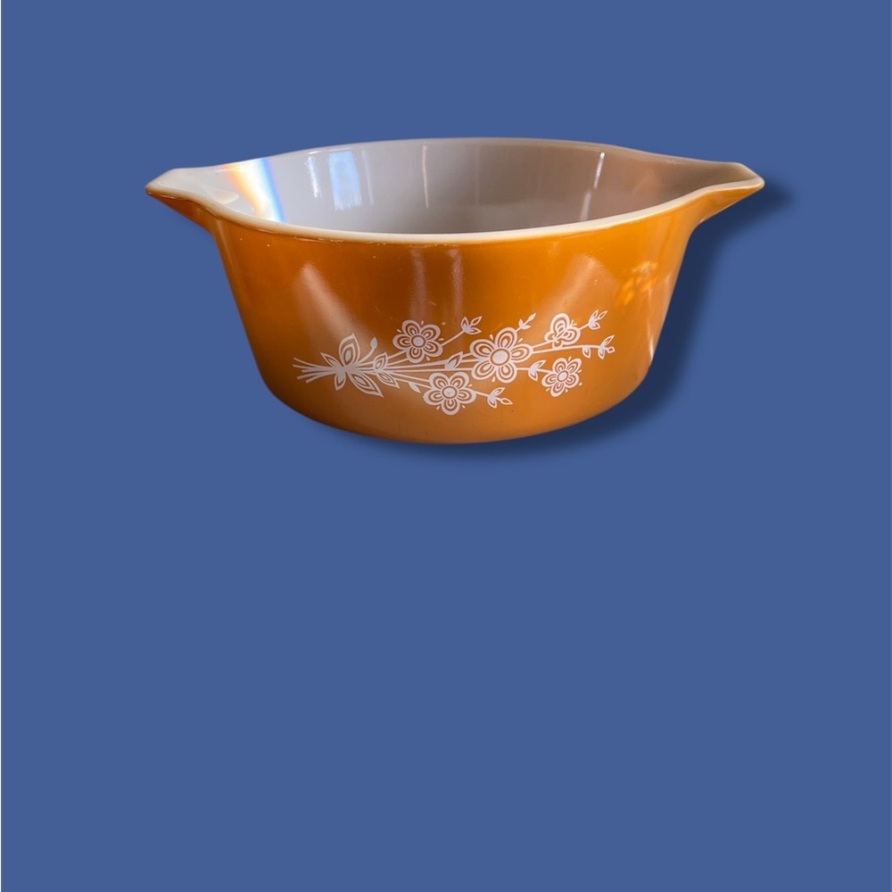 Pyrex Orange Floral Bakeware Dish